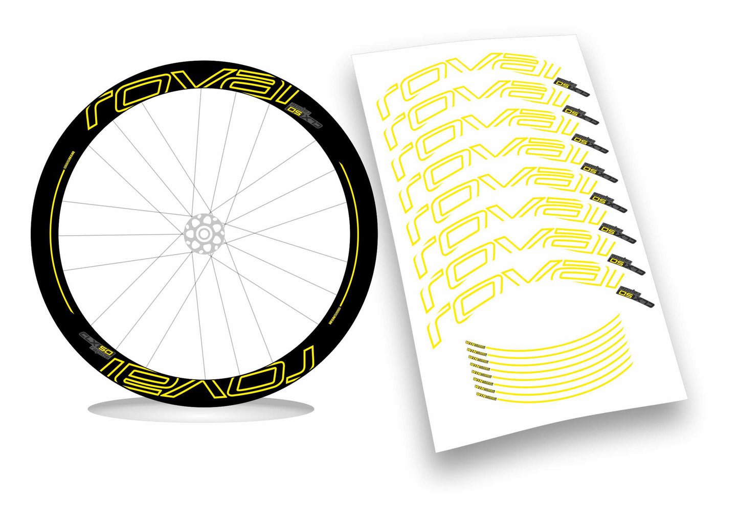 Roval CLX 50 rapide kit adesivi per cerchi bicicletta da corsa