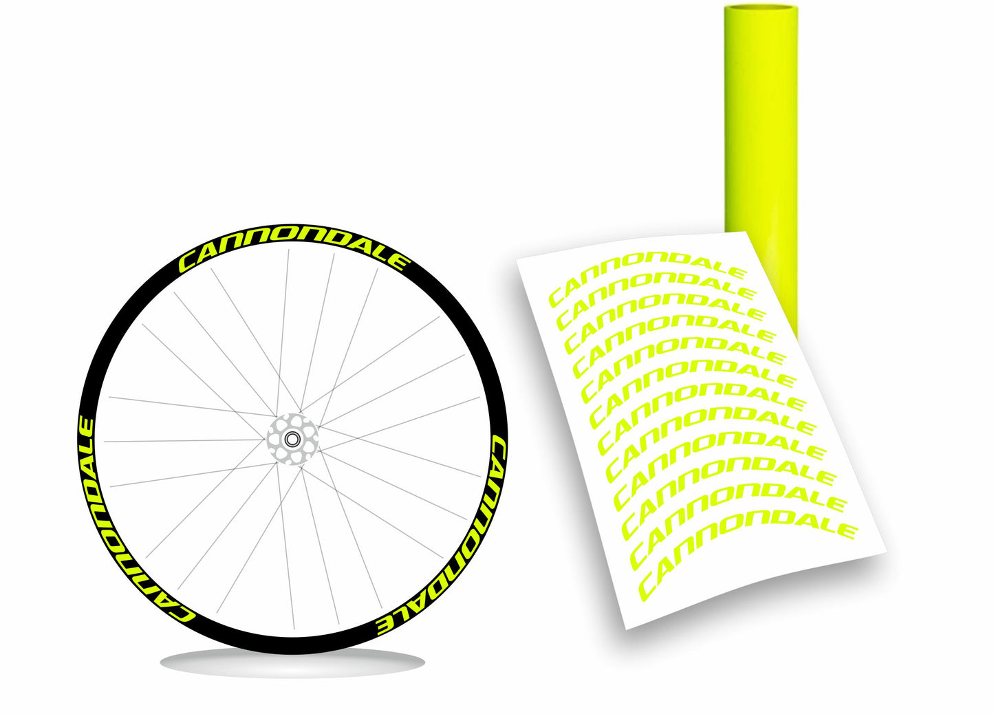 kit adesivi cerchi Cannondale colori a scelta anche fluo 12 pezzi