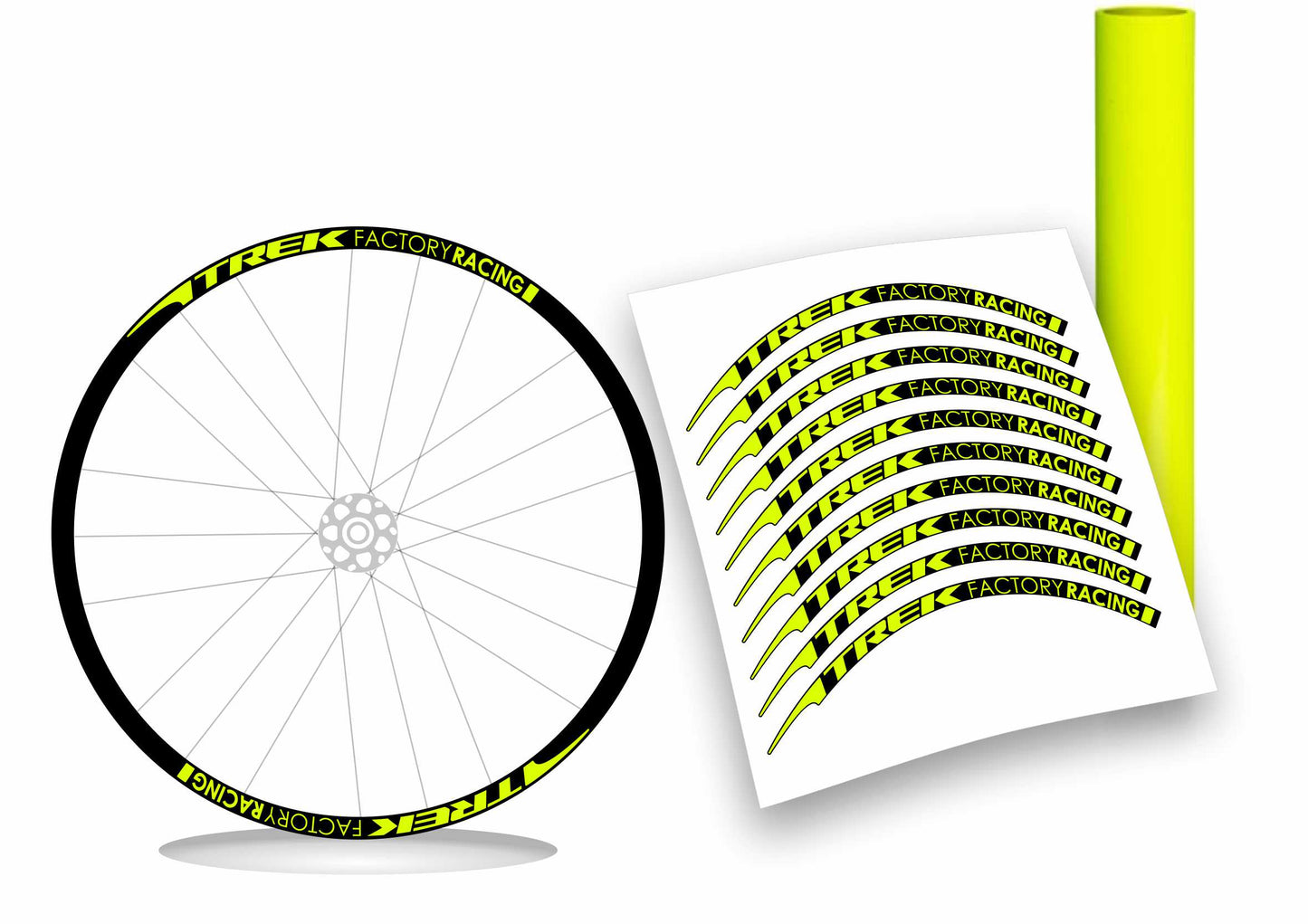 Adesivi cerchi ruote bici trek factory racing