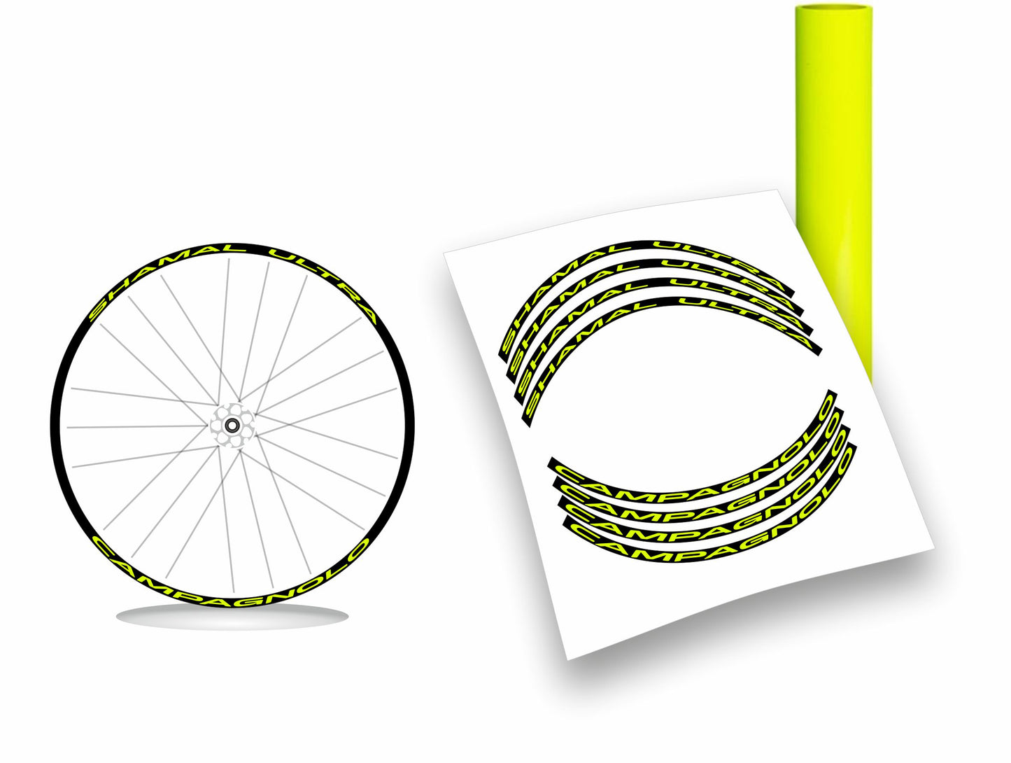 Kit adesivi cerchi bicicletta da corsa campagnolo shamal ultra