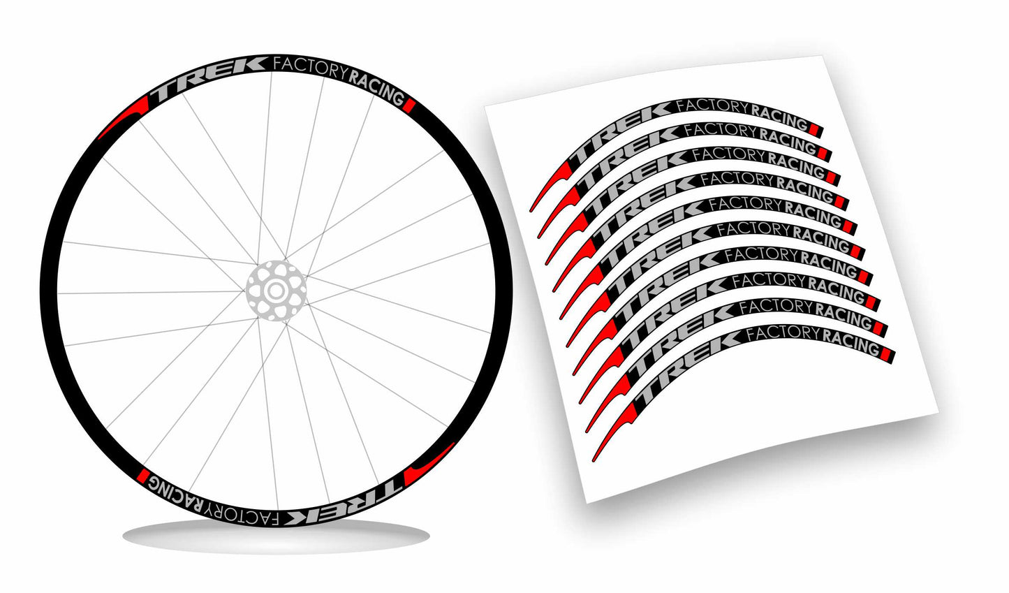 Adesivi cerchi ruote bici trek factory racing