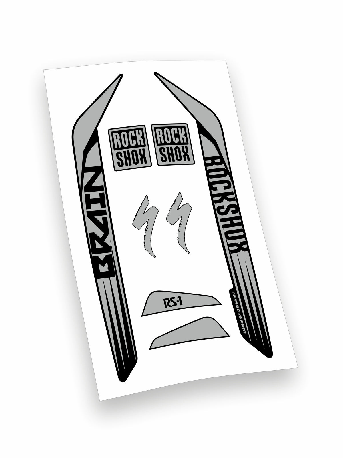 Rock Shox RS1 Brain 2016 kit adesivi forcella personalizzati con fondo