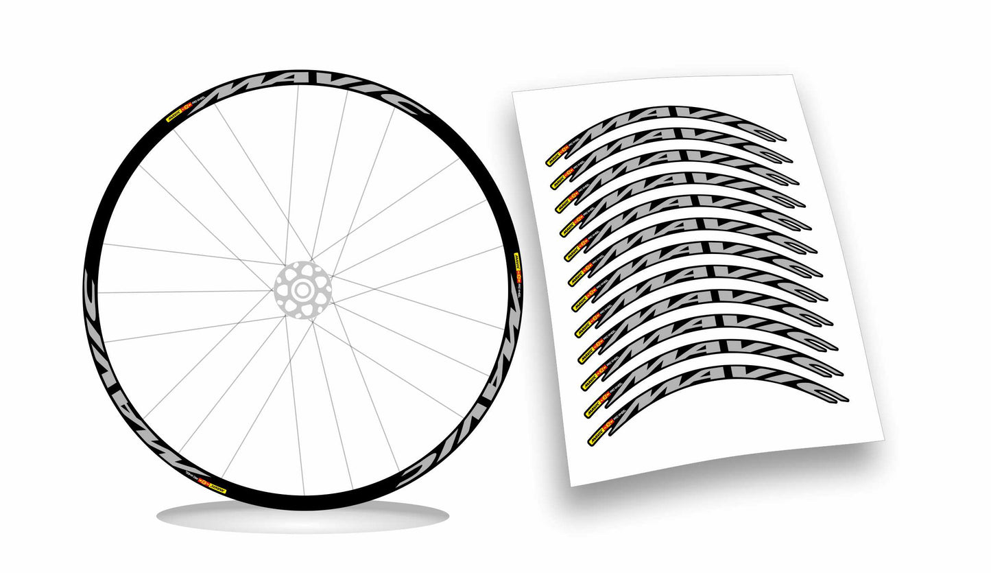 Mavic kit adesivi cerchi bici mtb bdc 12 pezzi colore personalizzato