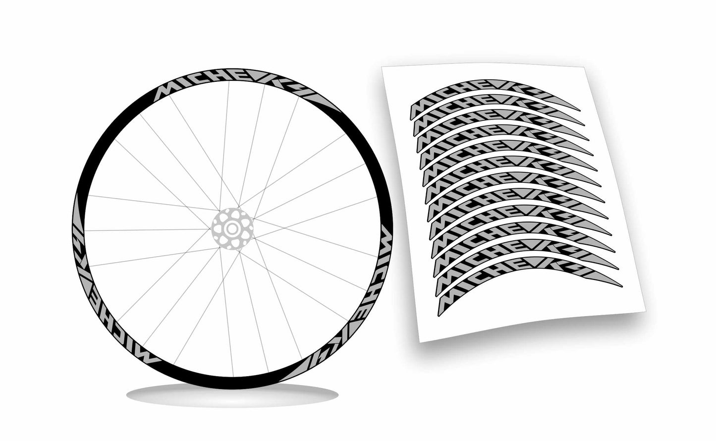 Miche k4 adesivi per ruote cerchi bicicletta