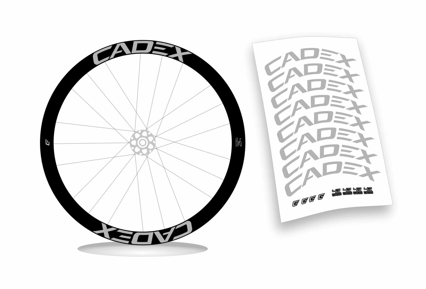 Cadex 42 kit adesivi per cerchi bicicletta da corsa