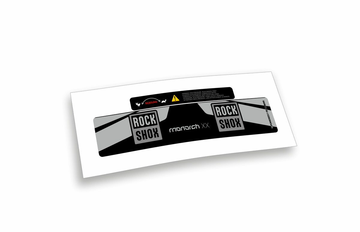 Rock Shox Monarch XX 2017 - adesivi sticker per ammortizzatore posteriore