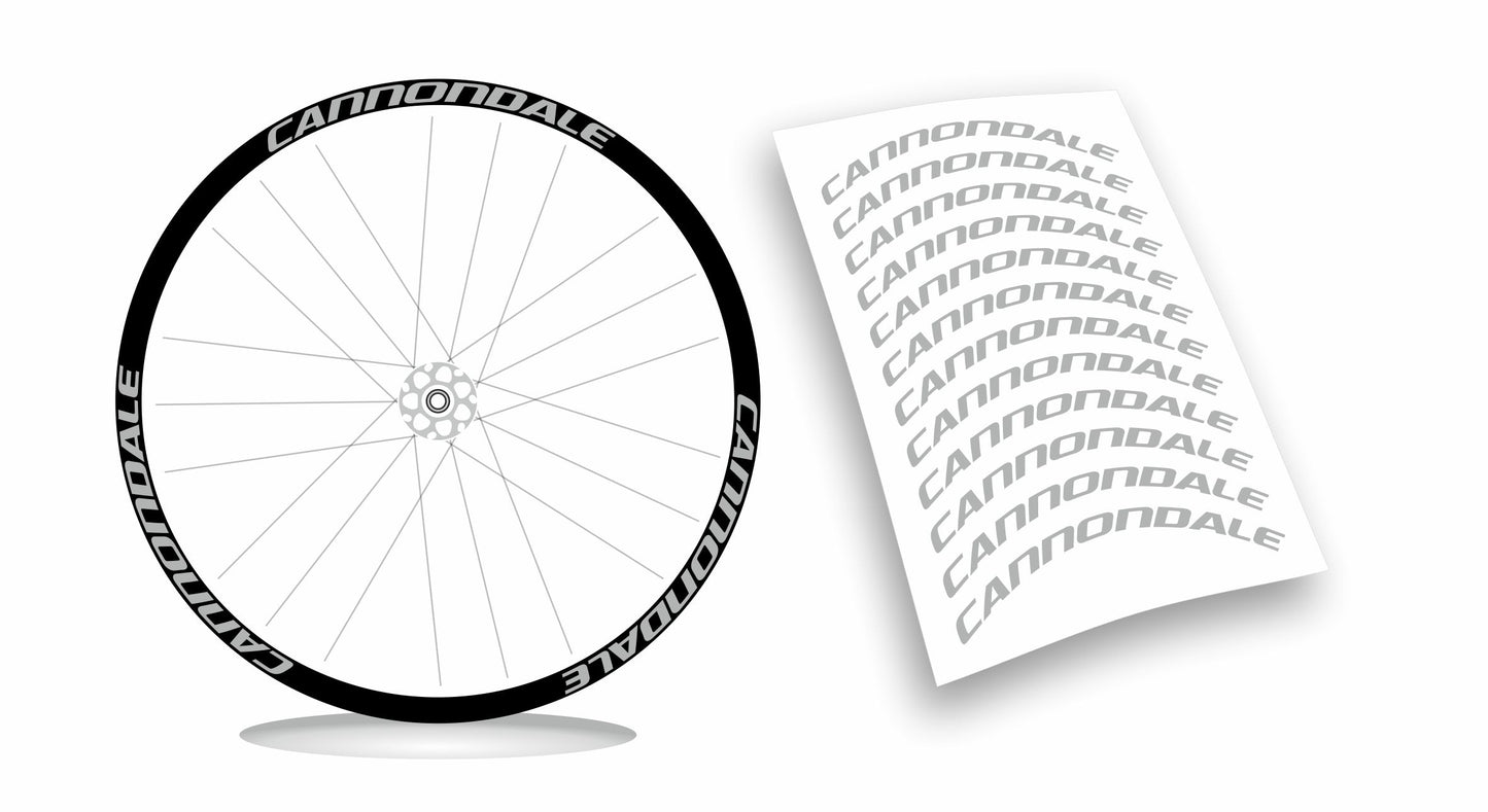 kit adesivi cerchi Cannondale colori a scelta anche fluo 12 pezzi