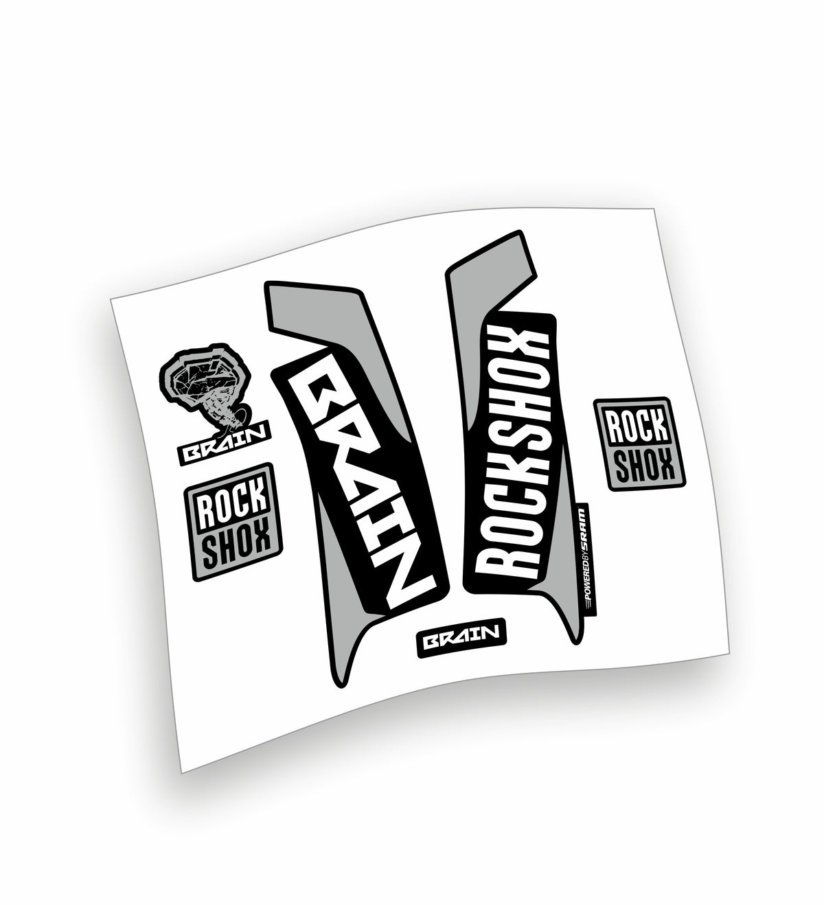 Kit ADESIVI forcella bici mtb rock shox brain mountain bike stickers fork bike custom reba sid