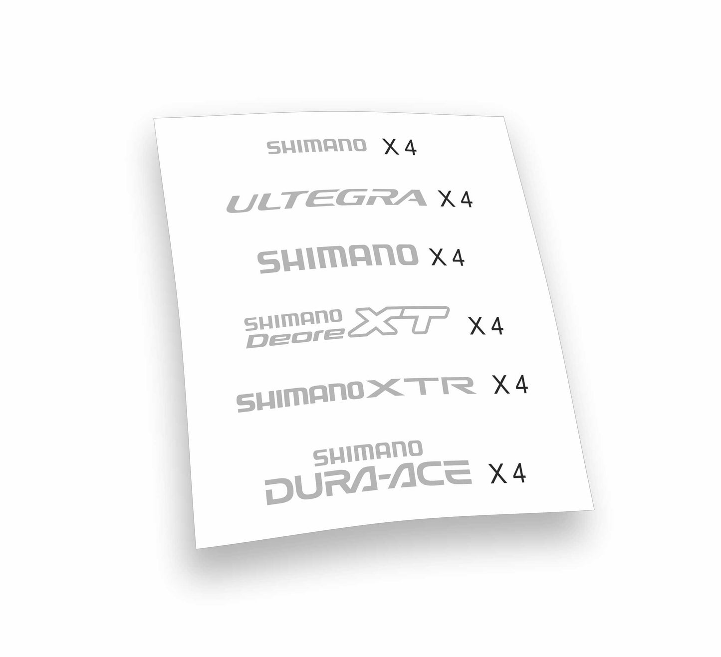 Shimano XT Deore XTR Dura-Ace Ultegra kit adesivi
