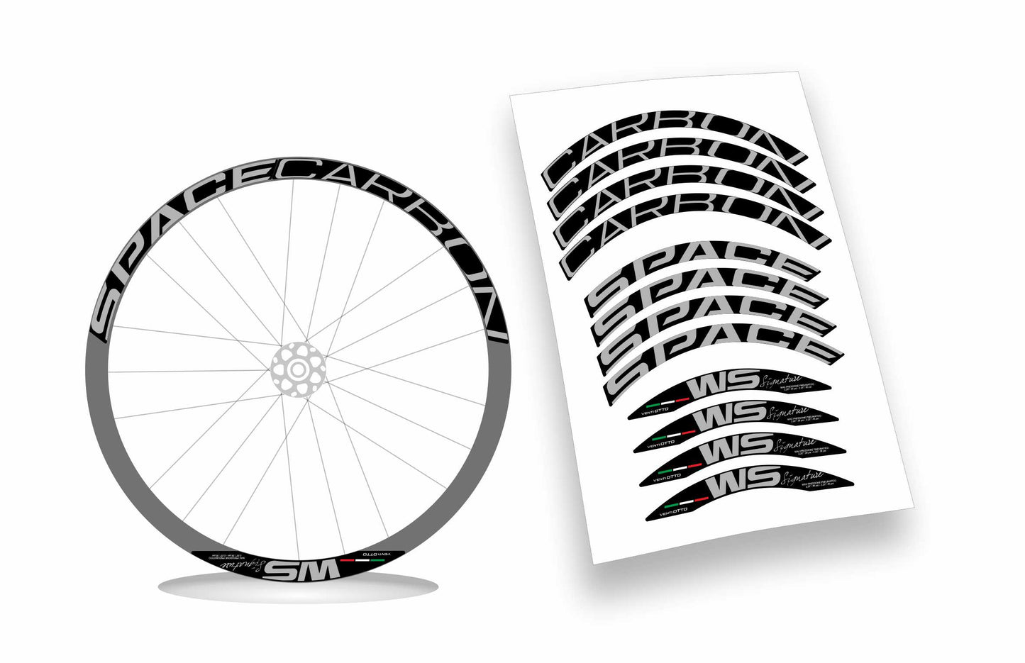 Space Carbon WS Signature Venti Otto kit adesivi personalizzati