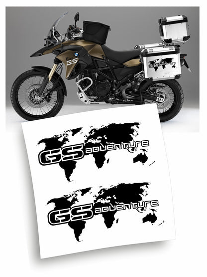 bmw gs adventure adesivi stickers borse laterali mappamondo