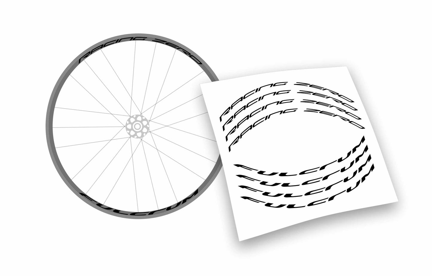 Kit adesivi cerchi bici da corsa fulcrum racing zero personalizzati stickers