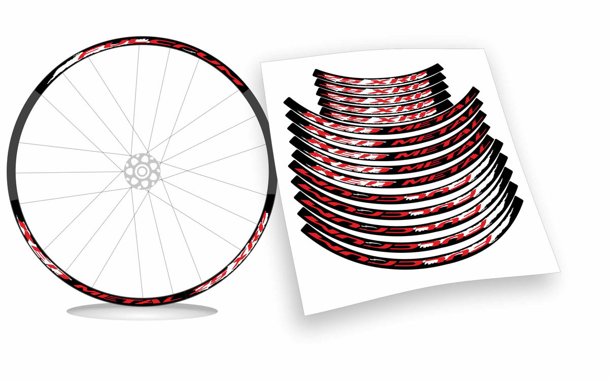 kit adesivi fulcrum RED METAL XRP per cerchi mtb stickers wheel