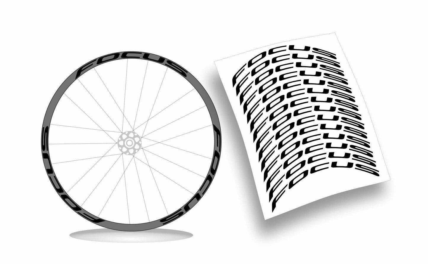 Focus kit adesivi per cerchi bike colore personalizzato
