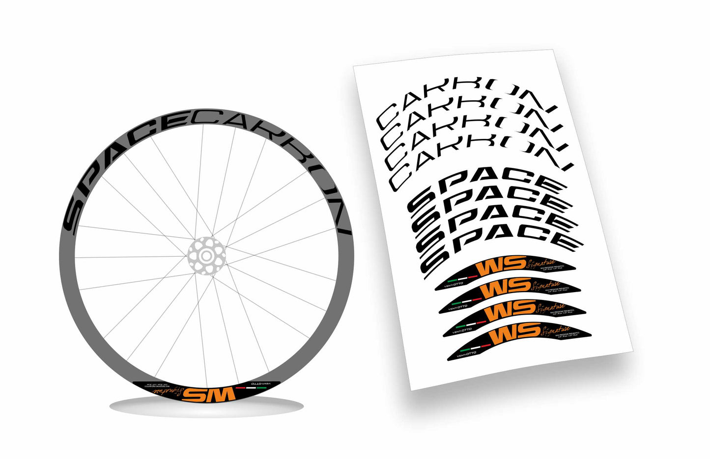 Space Carbon WS Signature Venti Otto kit adesivi personalizzati