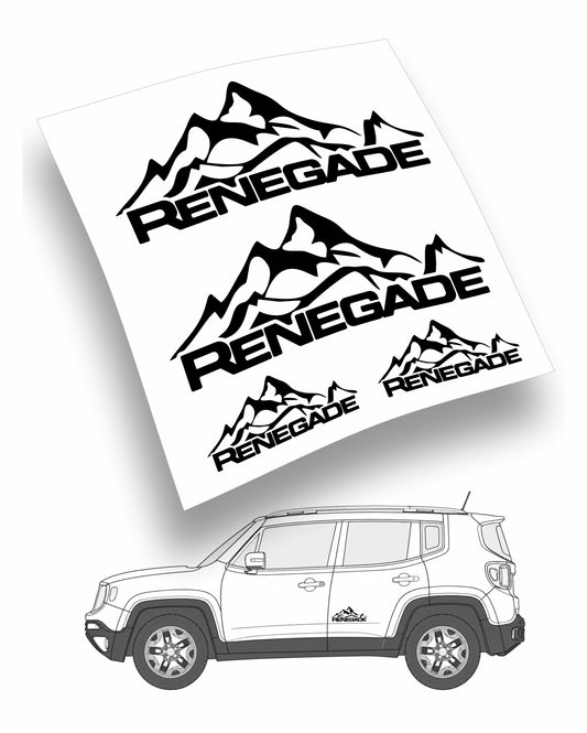 Jeep Renegade Kit adesivi Auto 4 pz. (montagna)