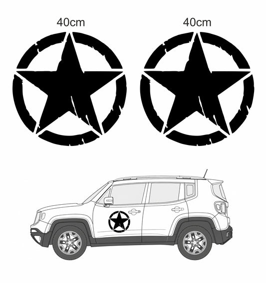 Stella Jeep Renegade adesivi stickers auto colore personalizzato