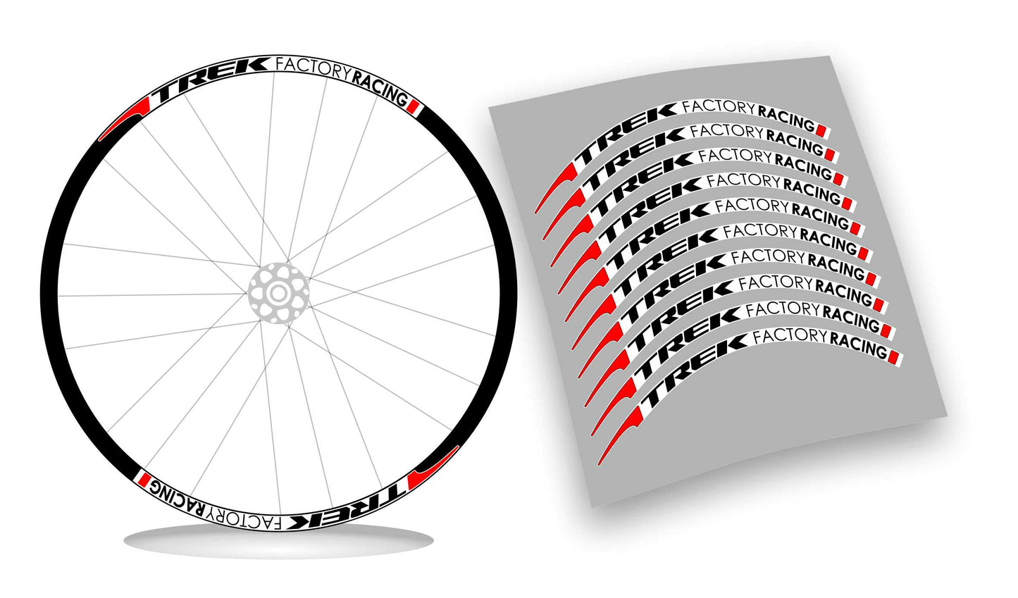 Adesivi cerchi ruote bici trek factory racing
