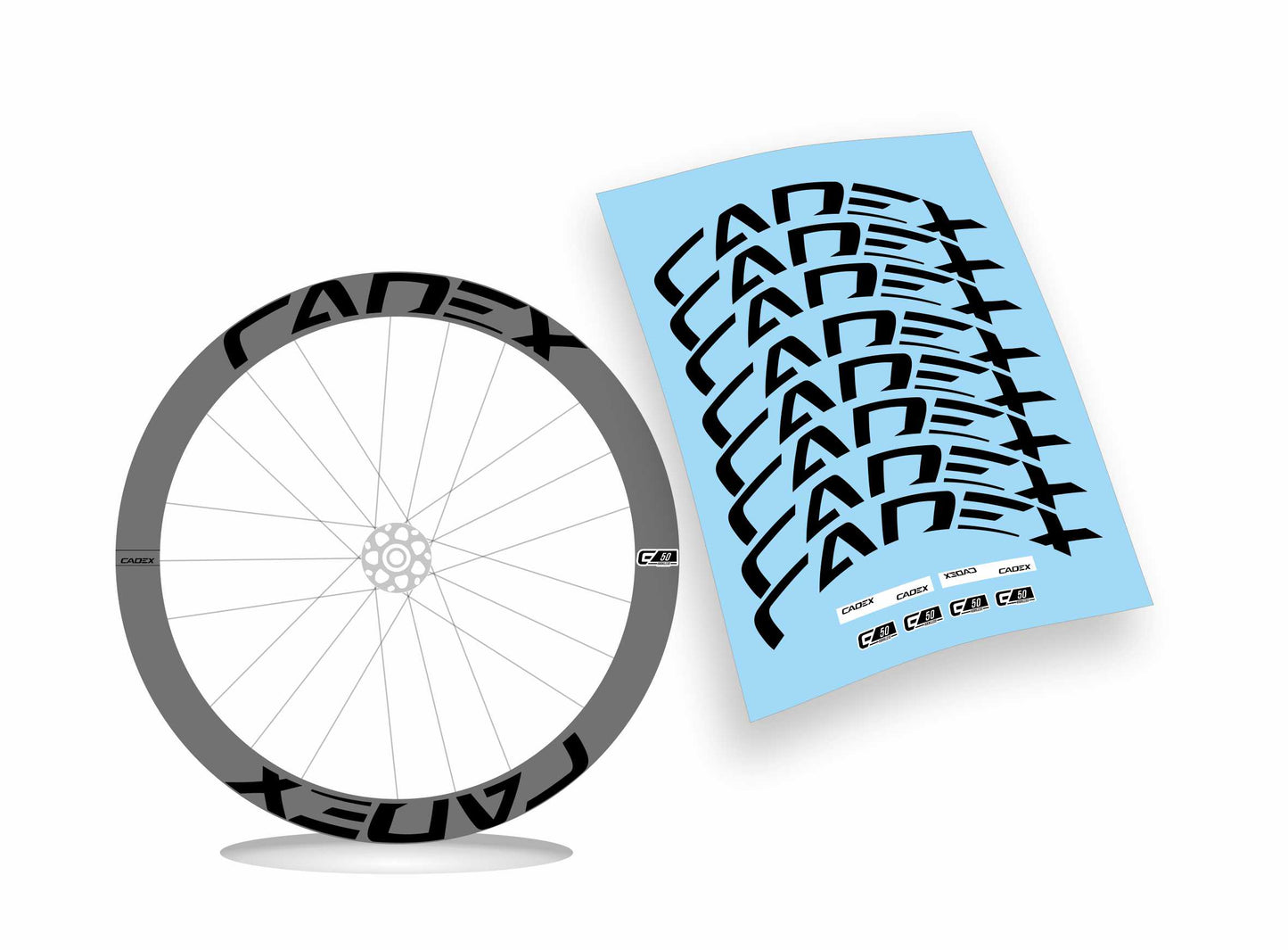 Cadex C50 Ultra disc adesivi per cerchio bicicletta personalizzati