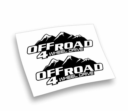 Adesivo sticker off road 4 wheel drive