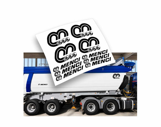 Adesivi Stickers Menci per cassone rimorchio camion tir