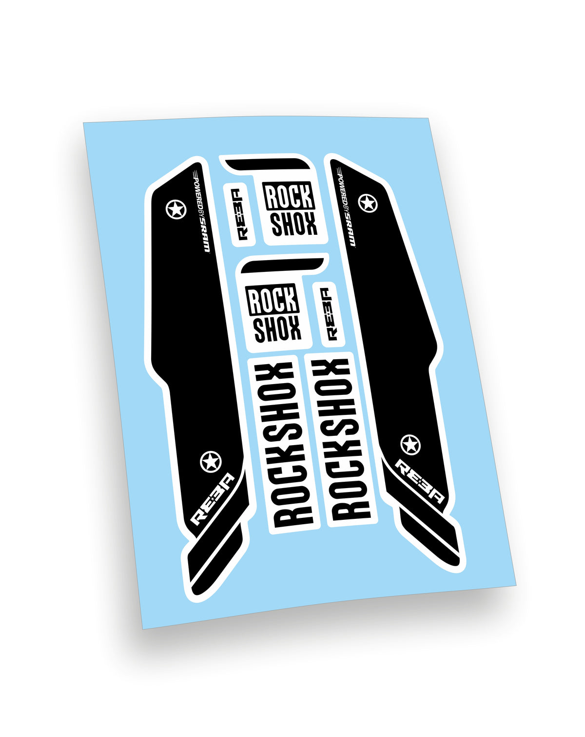 kit adesivi forcella bicicletta rock shox 2013 colore personalizzato SID o REBA