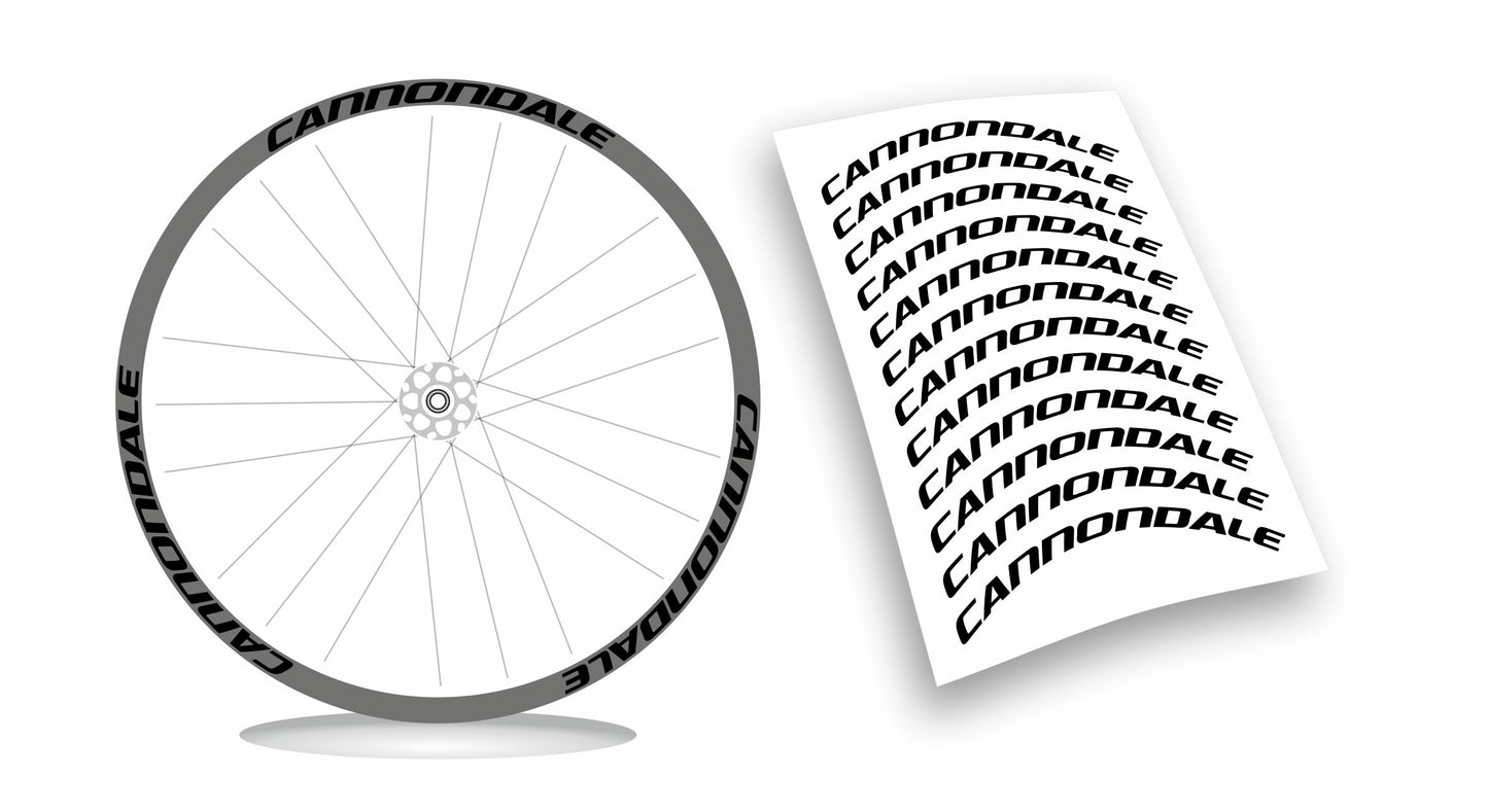 kit adesivi cerchi Cannondale colori a scelta anche fluo 12 pezzi