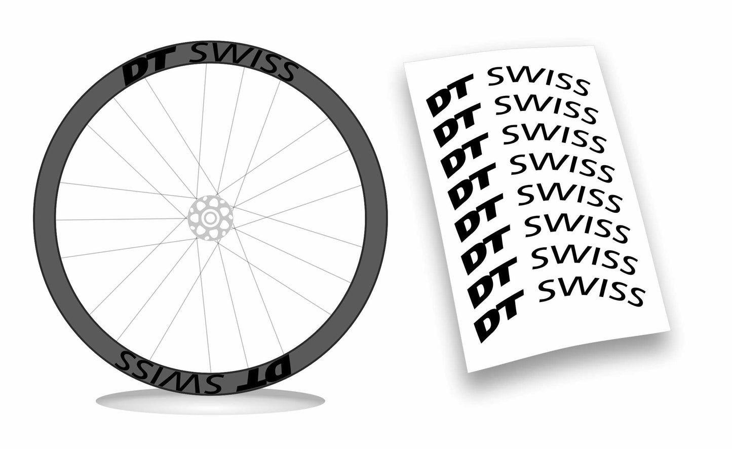 Kit adesivi/stickers cerchi bici bdc Dt swiss profilo 50mm colori a scelta 8 pezzi wheel stickers