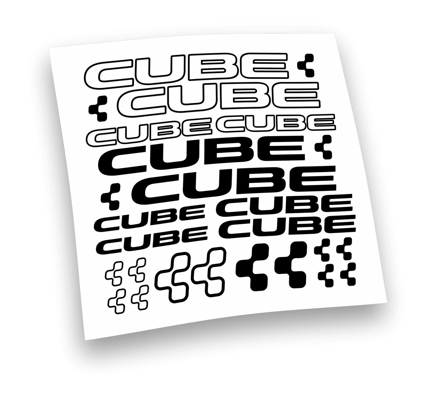 CUBE kit adesivi per mountain bike e bici da corsa completo 22 pezzi