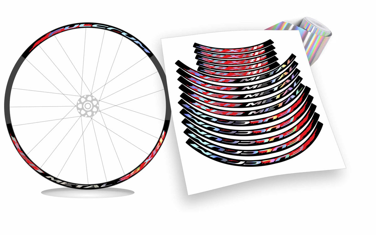 kit adesivi fulcrum RED METAL XRP per cerchi mtb stickers wheel
