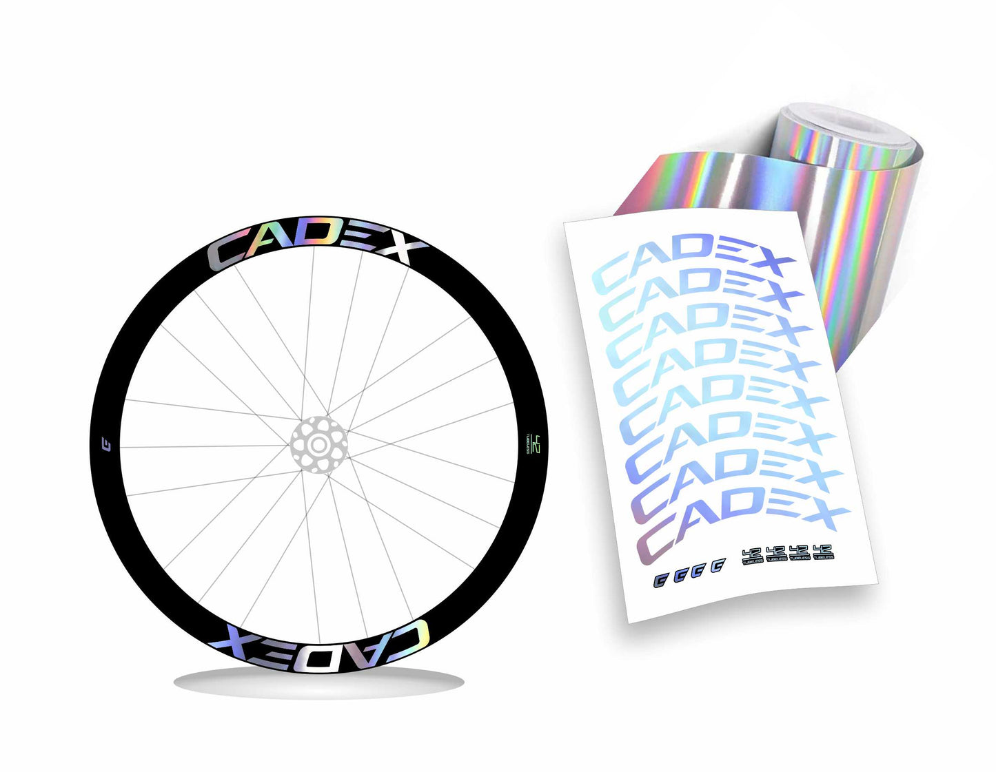 Cadex 42 kit adesivi per cerchi bicicletta da corsa