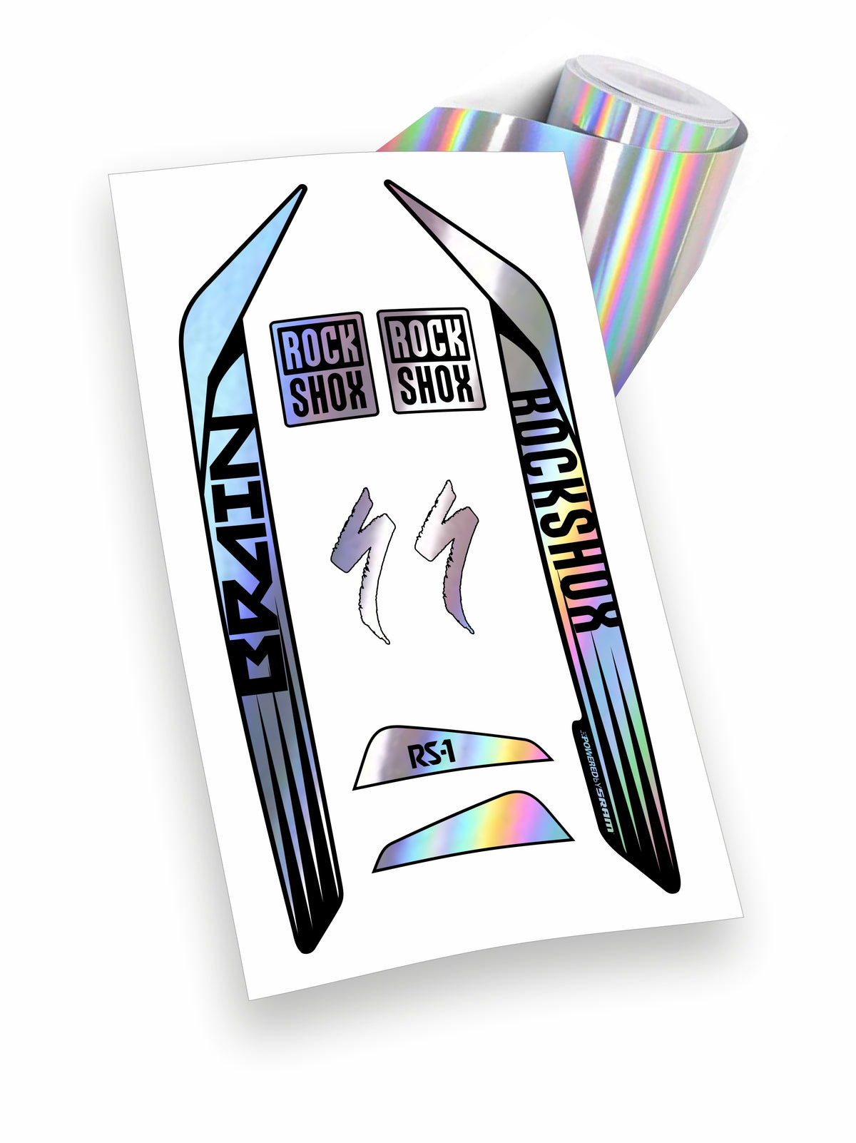 Rock Shox RS1 Brain 2016 kit adesivi forcella personalizzati con fondo