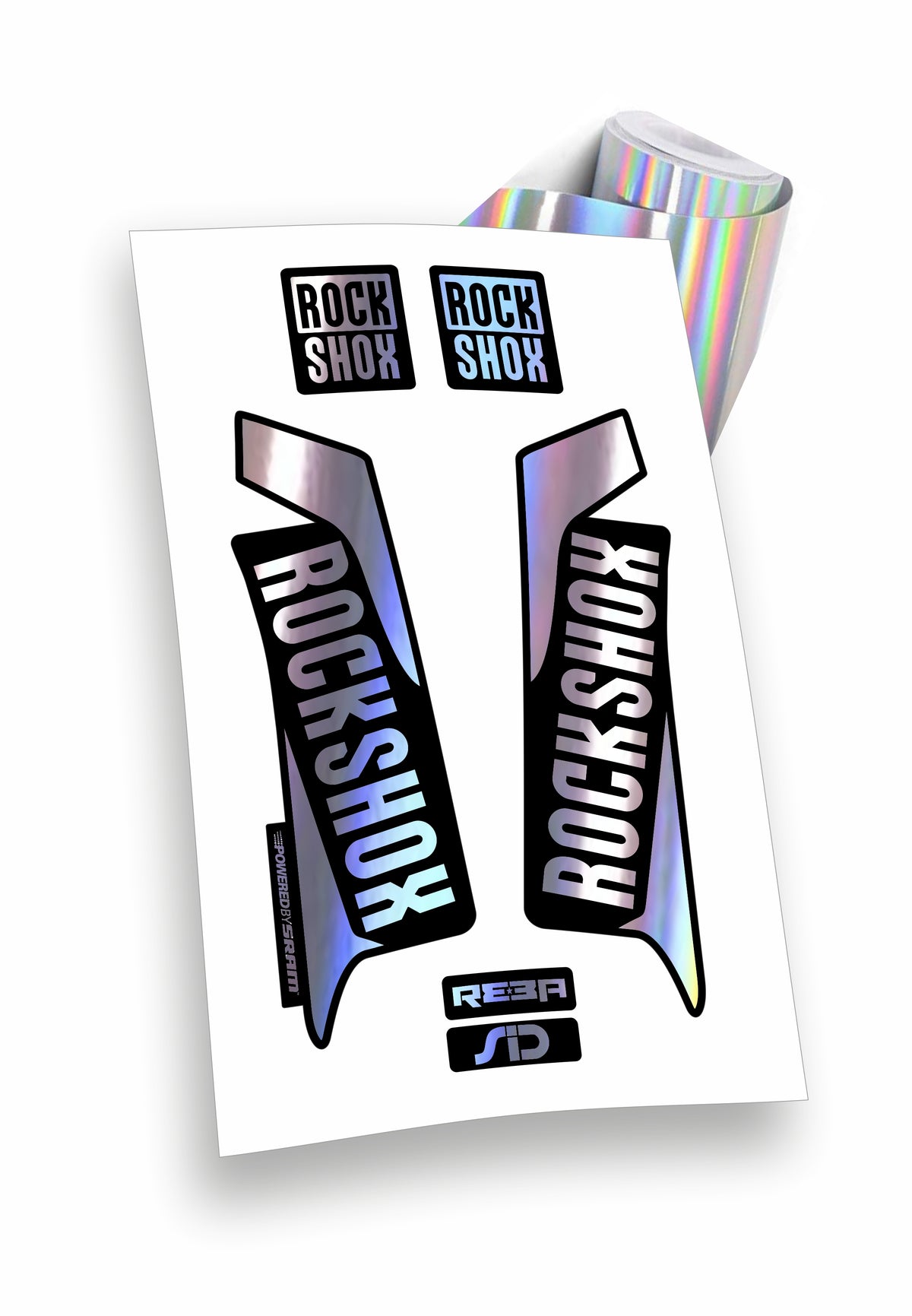 Kit ADESIVI forcella bici mtb rock shox mountain bike stickers fork bike custom reba sid