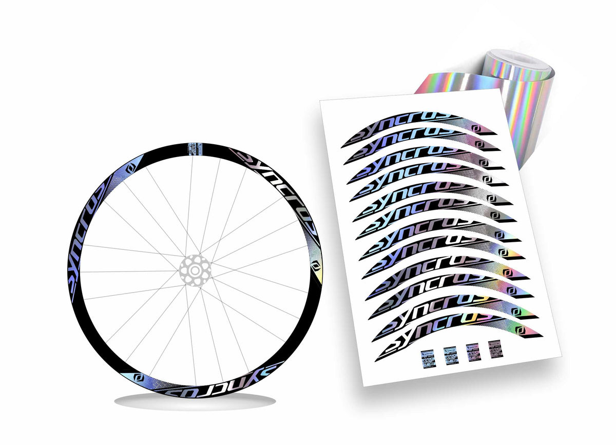 Syncros DT Swiss rr10 carbon clincher 46 Kit adesivi cerchi bici da corsa 28" colore personalizzato