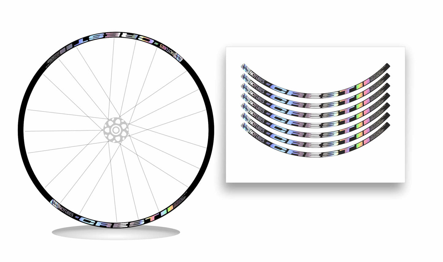 Kit adesivi/stickers per cerchi bicicletta MTB ZTR CREST