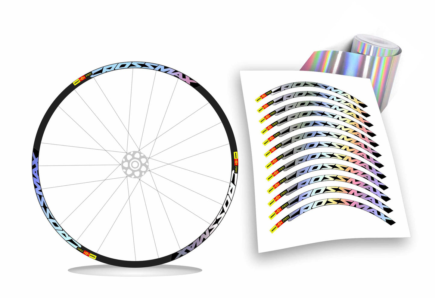 kit adesivi cerchi bici mtb mavic CROSSMAX 2014/2015 colore personalizzato antigraffio