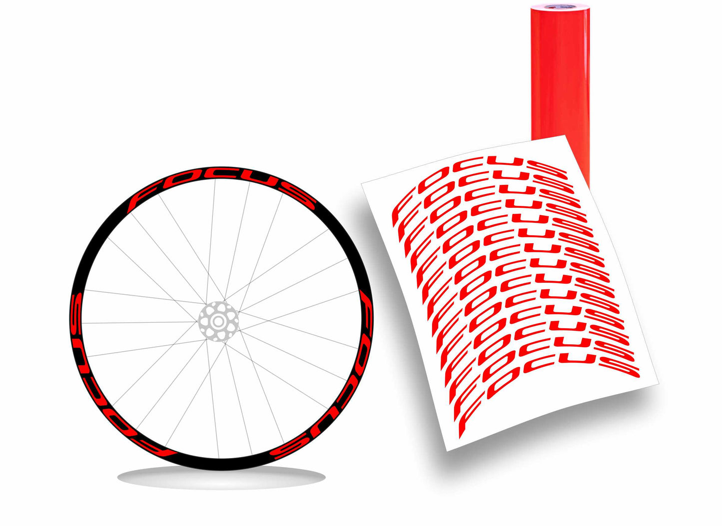 Focus kit adesivi per cerchi bike colore personalizzato