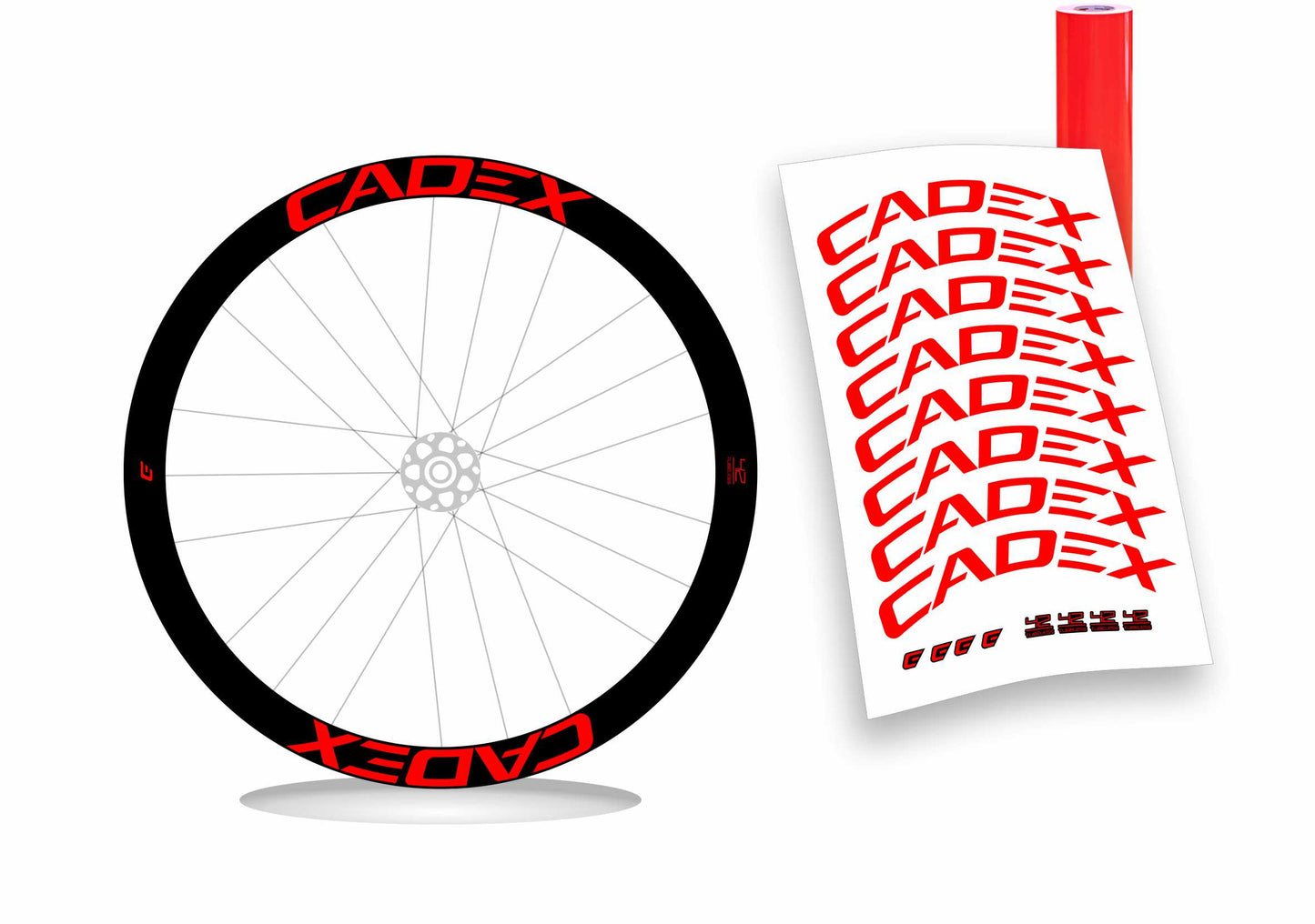 Cadex 42 kit adesivi per cerchi bicicletta da corsa