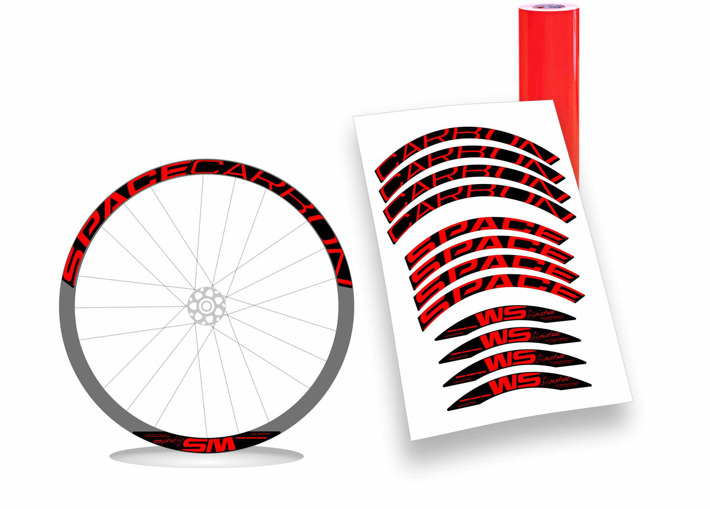 Space Carbon WS Signature Venti Otto kit adesivi personalizzati