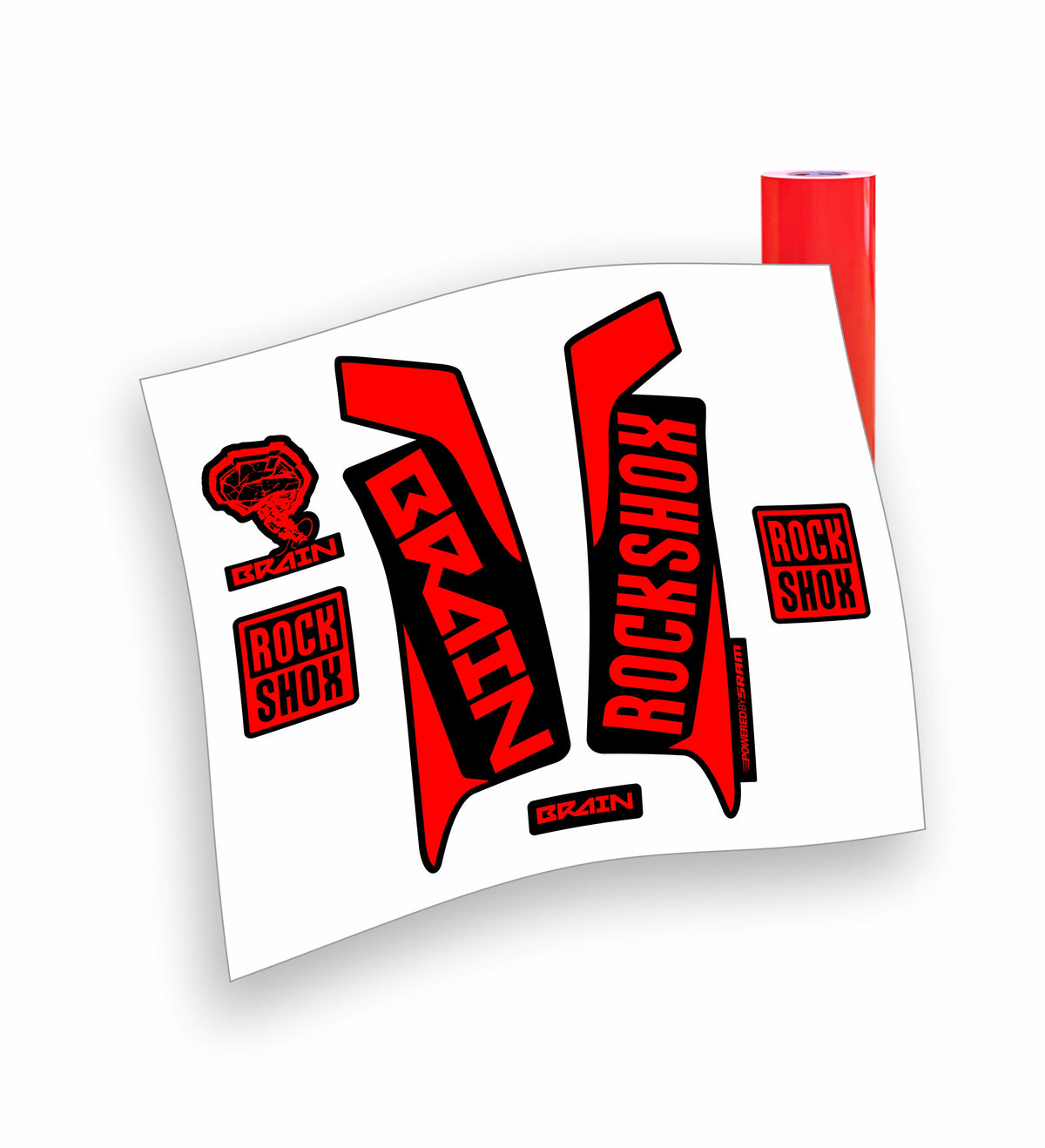 Kit ADESIVI forcella bici mtb rock shox brain mountain bike stickers fork bike custom reba sid