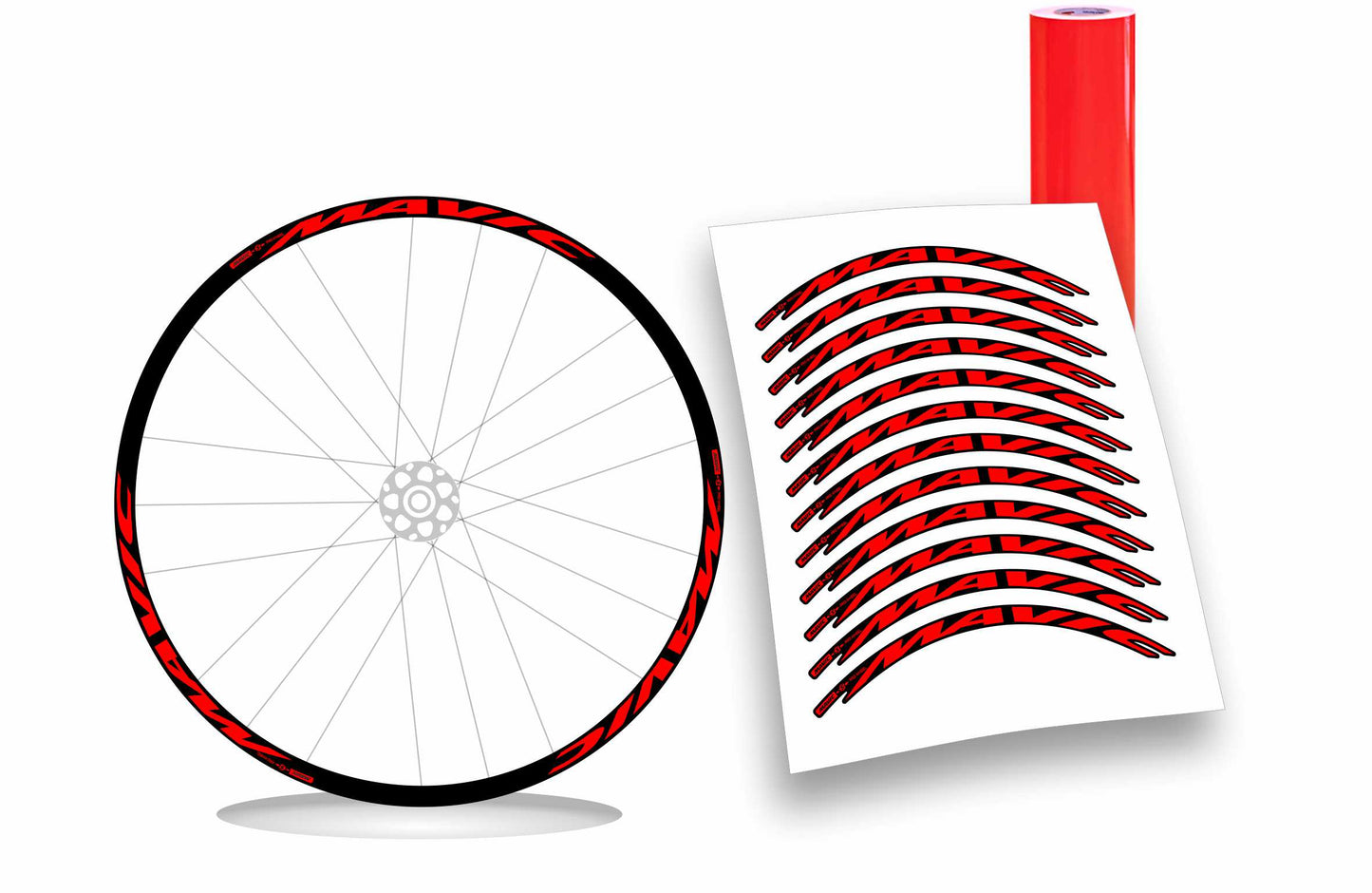 Mavic kit adesivi cerchi bici mtb bdc 12 pezzi colore personalizzato
