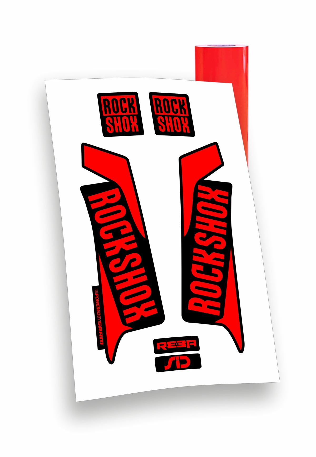 Kit ADESIVI forcella bici mtb rock shox mountain bike stickers fork bike custom reba sid