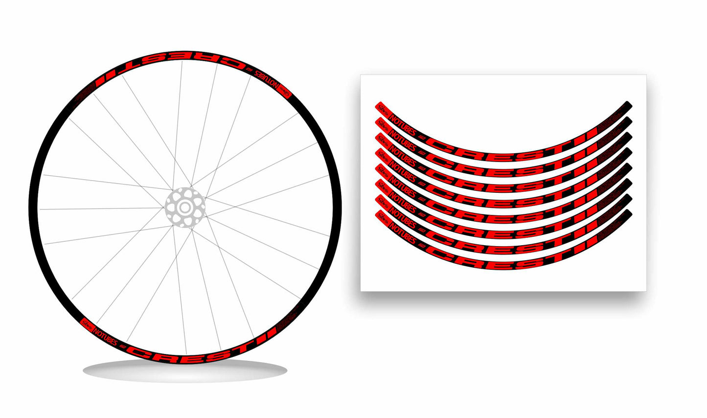 Kit adesivi/stickers per cerchi bicicletta MTB ZTR CREST