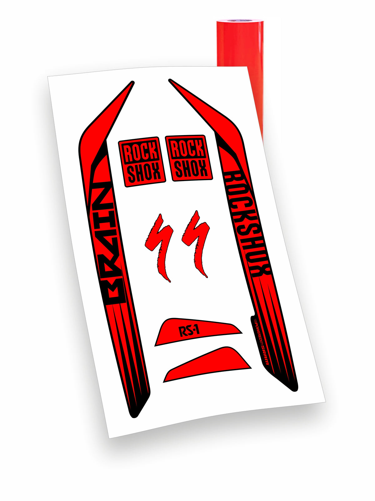 Rock Shox RS1 Brain 2016 kit adesivi forcella personalizzati con fondo