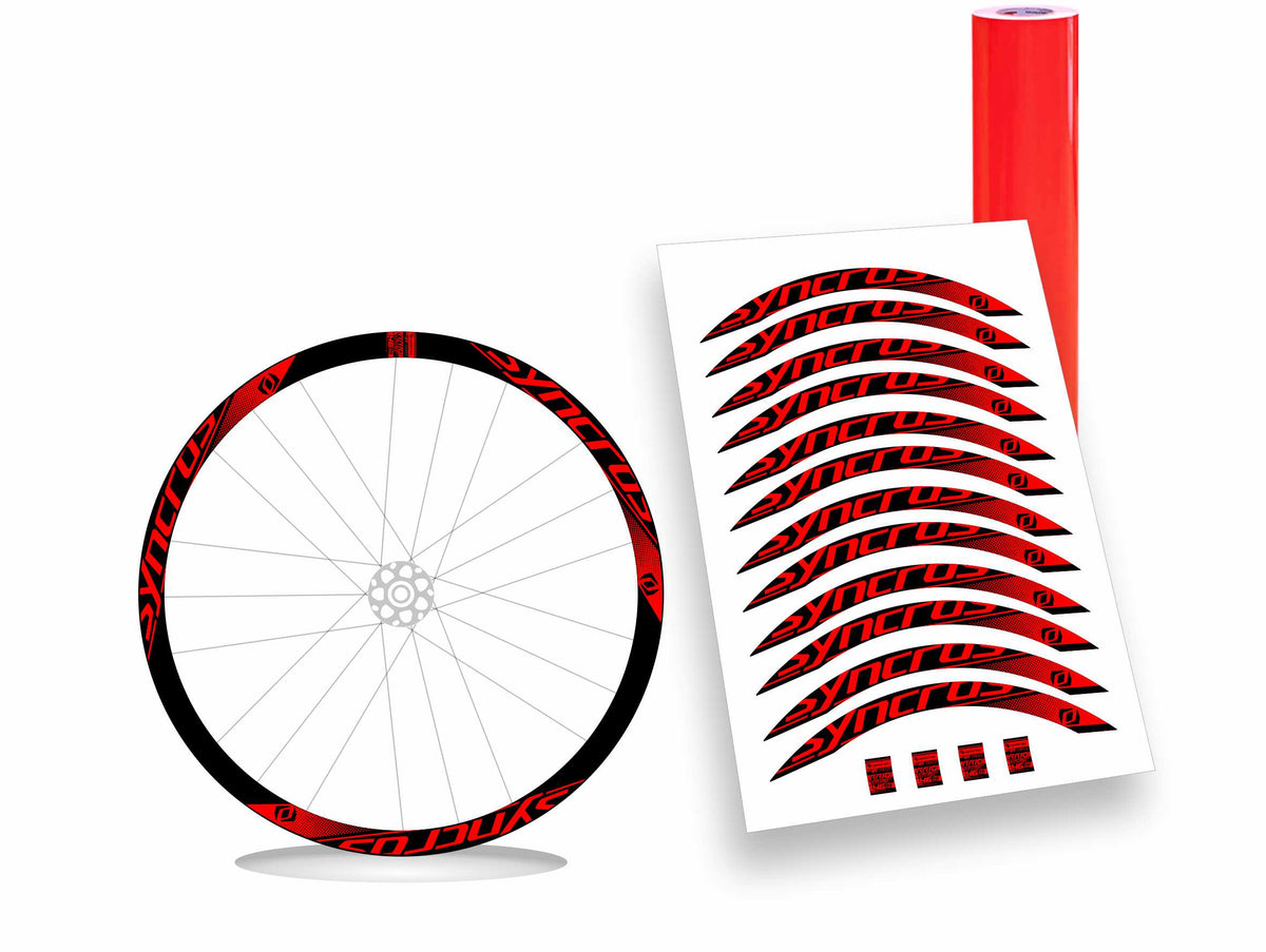 Syncros DT Swiss rr10 carbon clincher 46 Kit adesivi cerchi bici da corsa 28" colore personalizzato