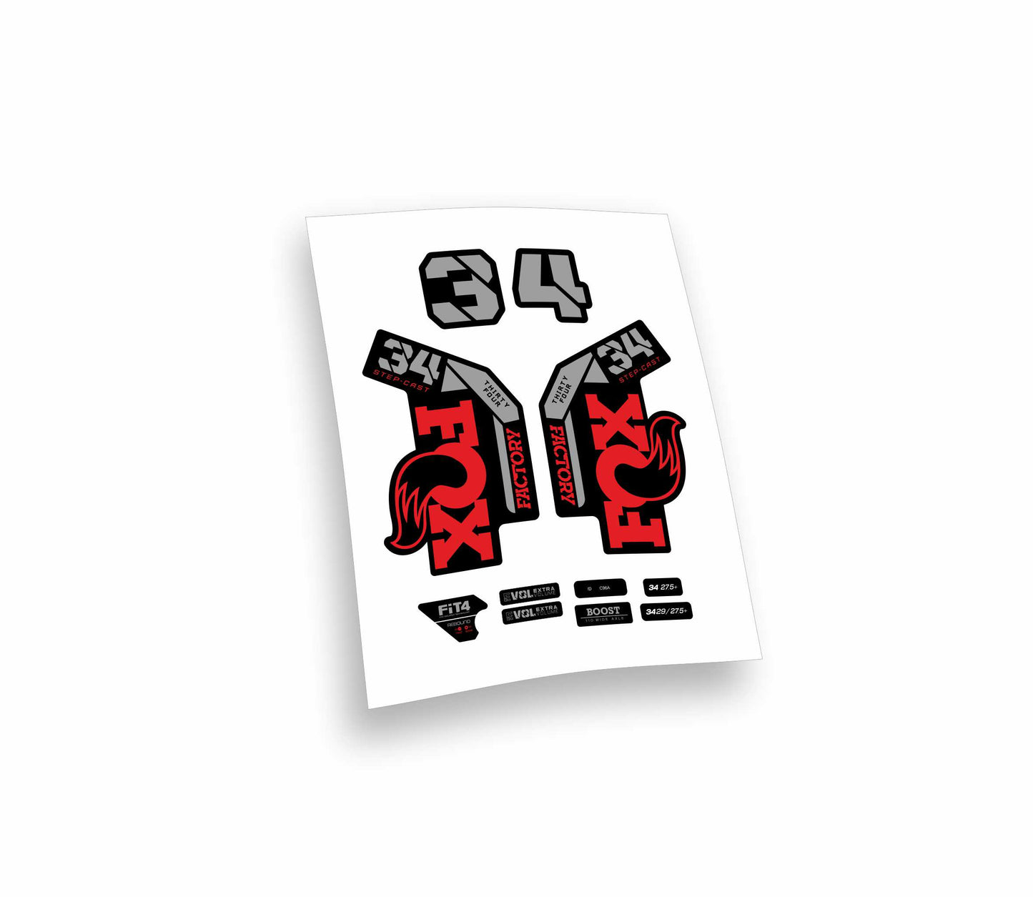 Fox 34 Factory Step Cast 2022 adesivi sticker per forcella mountain bike