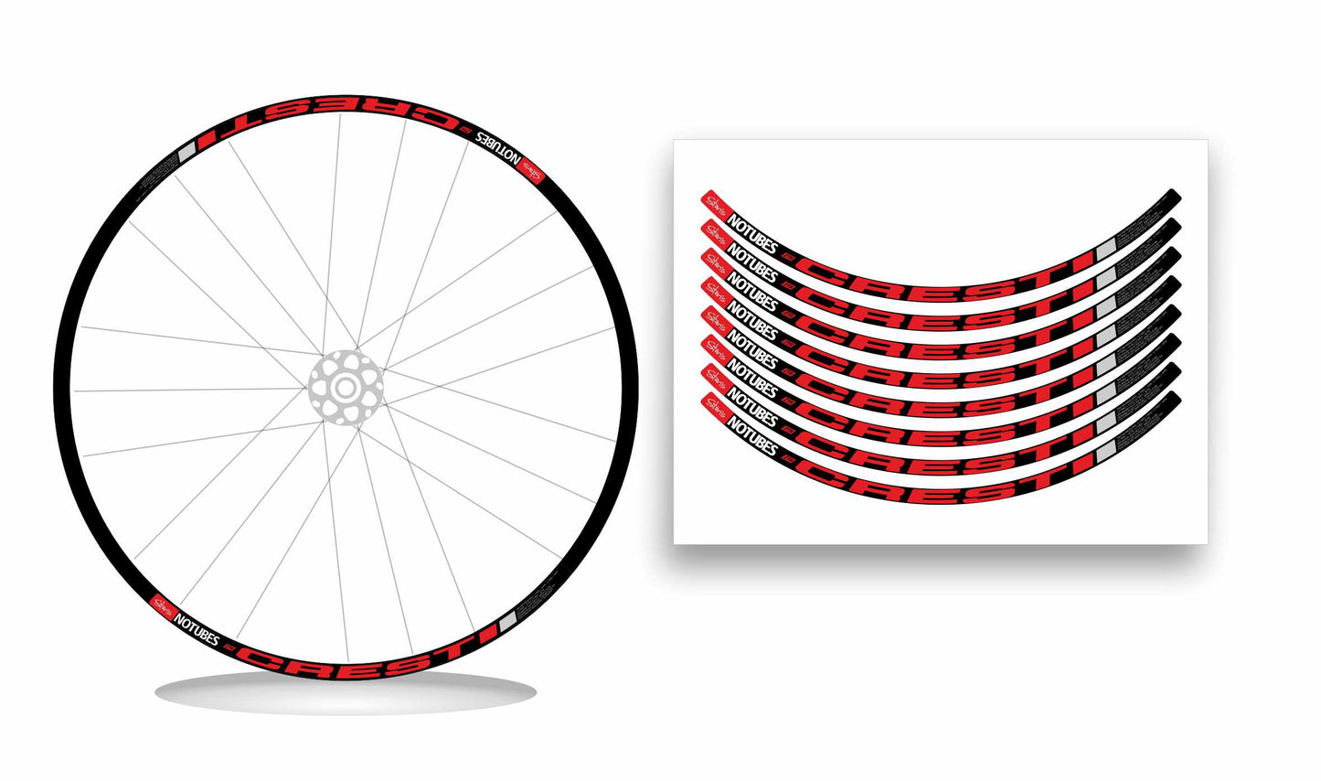 Kit adesivi/stickers per cerchi bicicletta MTB ZTR CREST