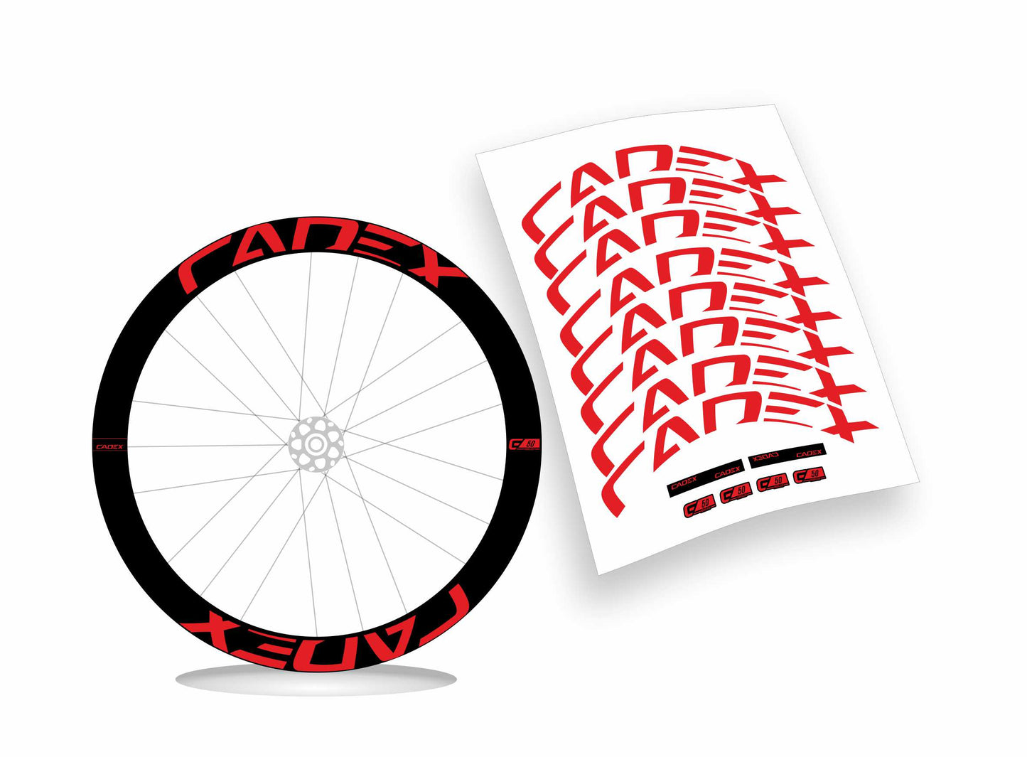 Cadex C50 Ultra disc adesivi per cerchio bicicletta personalizzati