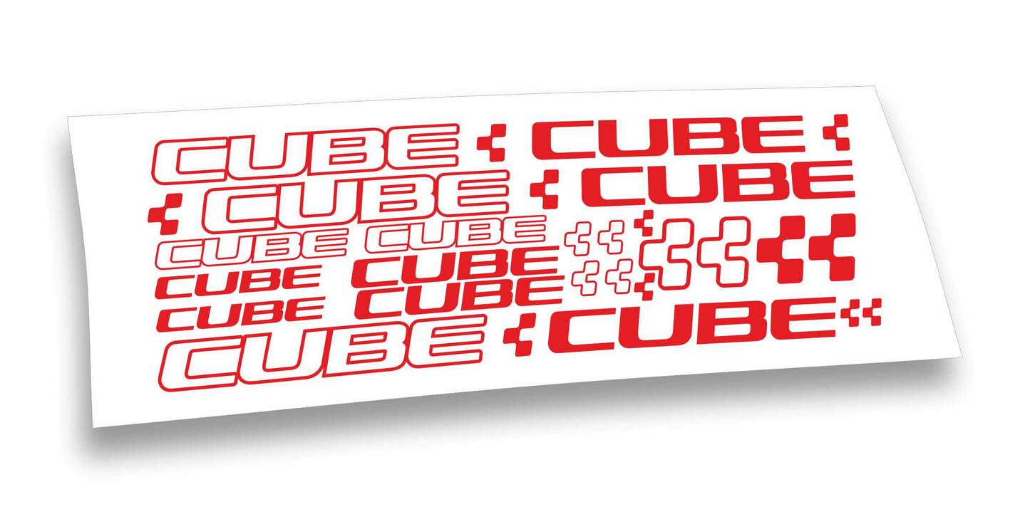 Cube nuovo kit adesivi per mountain bike e bici da corsa completo 24 pezzi