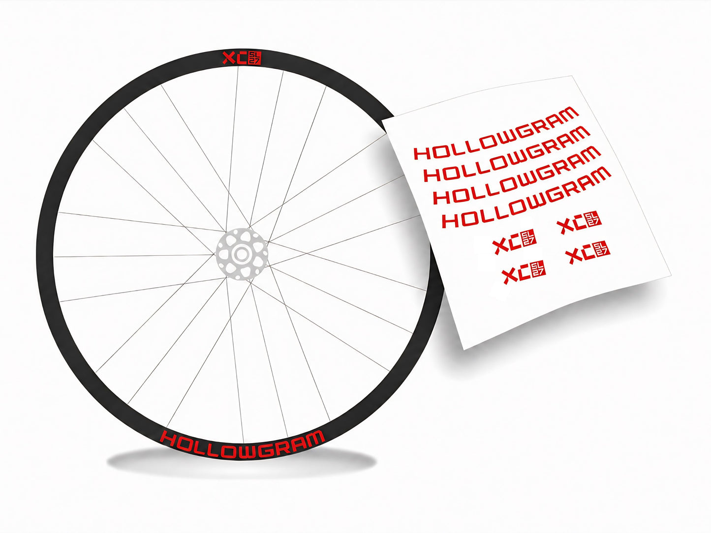 Hollowgram XC SL27 adesivi cerchi bicicletta mtb